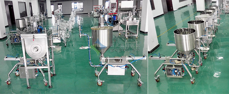 顆粒醬料灌裝機工廠圖