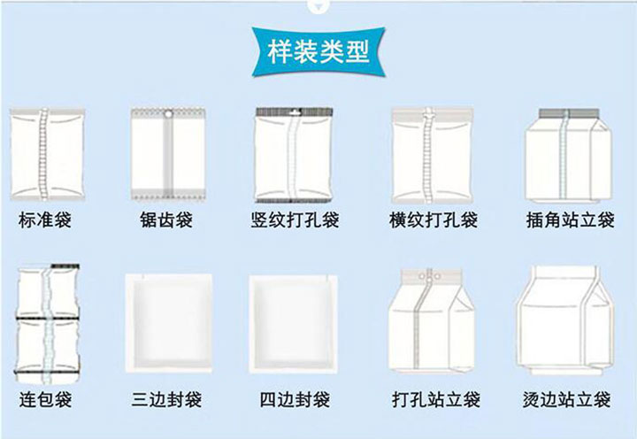 星火食品包裝機械包裝袋樣式展示